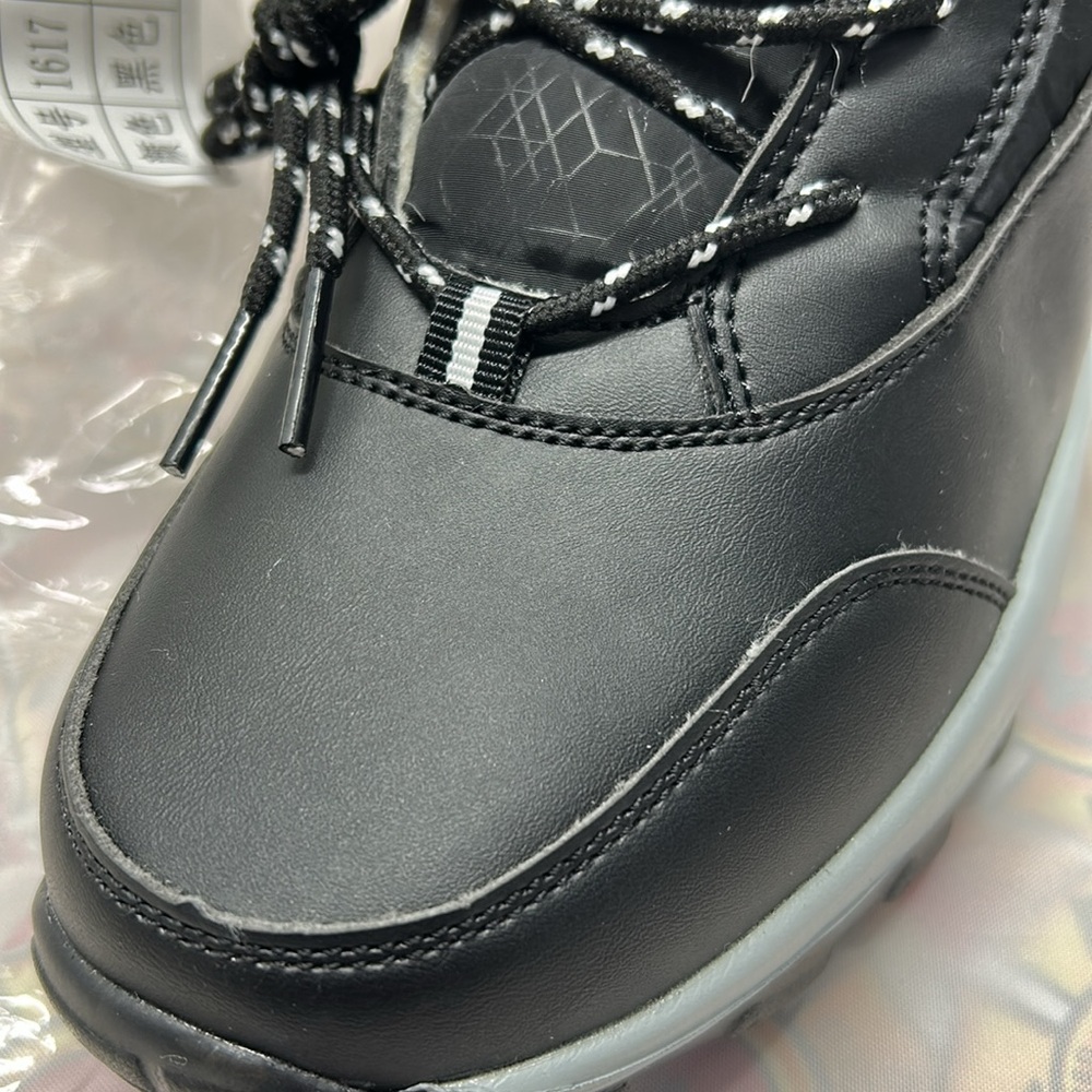 Fax Fur Lined Waterproof Lace Up Boots. Size 8. Black. NWT - Picture 9 of 10